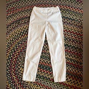 Coldwater Creek Womens Pant sz 4 White Lightweight Slim Straight Stretch